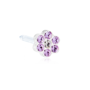 Daisy 5 mm, Violet/Crystal